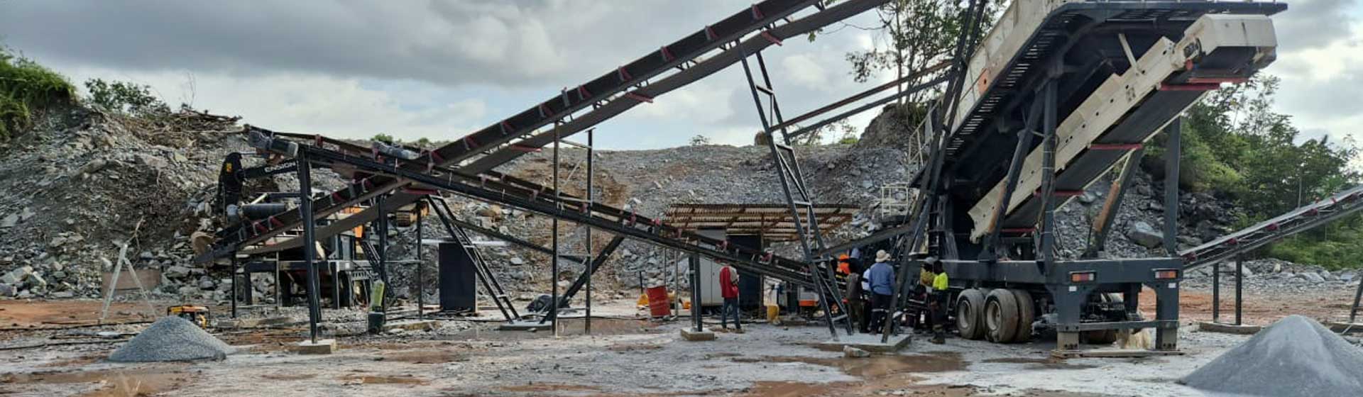 150–200 TPH Wheel-Mounted Crushing Plant with C106 Jaw Crusher & HP300 Cone Crusher in Ghana