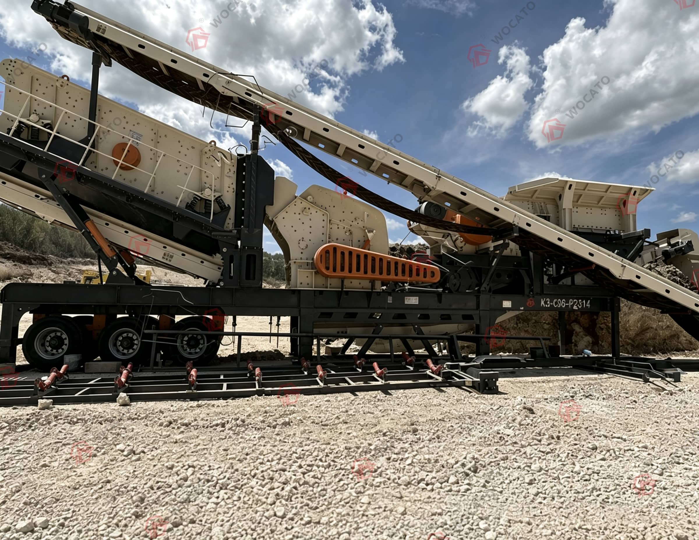 Installation Mobile de Concassage de Galets 80-120 t/h au Pakistan - Concasseur Mobile K3-C96-PFV1214-4C + Groupe Électrogène Cummins Résolvant les Défis des Carrières Hors Réseau