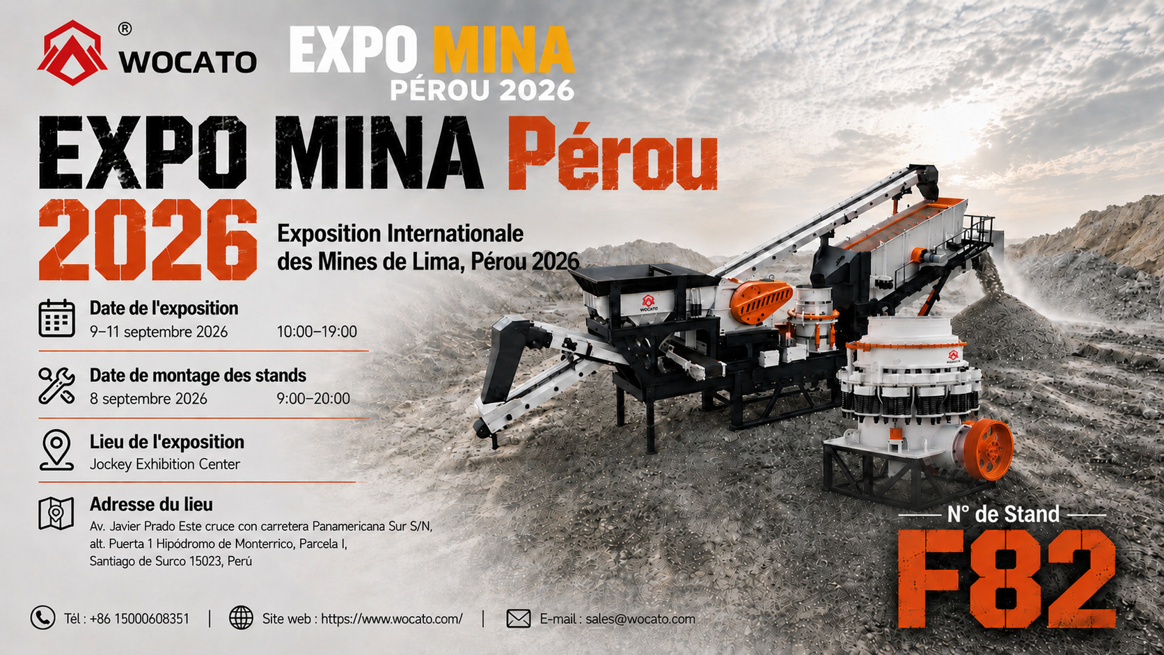 WOCATO Machinery participera à Expo MINA Peru 2026