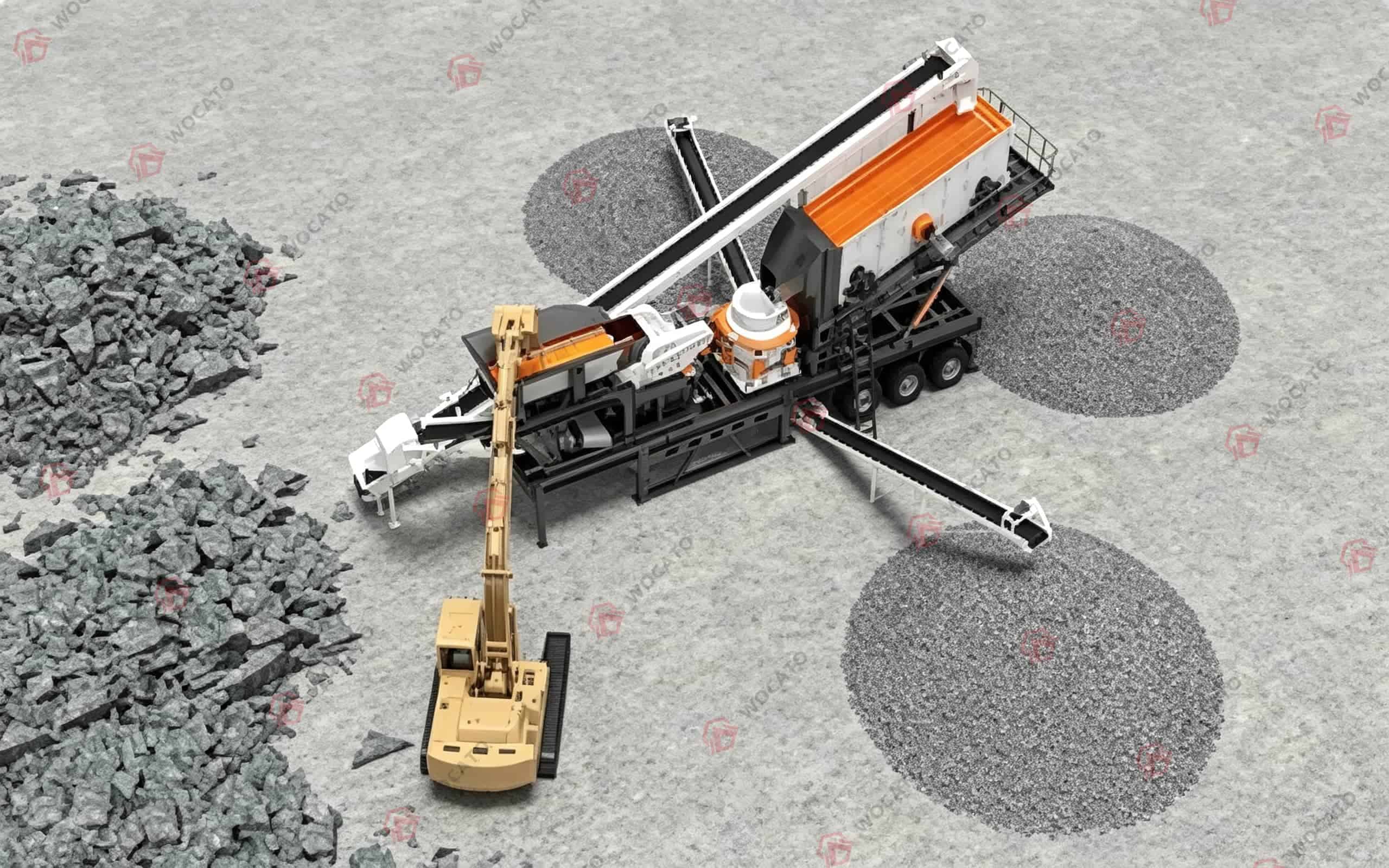 100-200T/H Mobile Wheeled Crushing Plant
